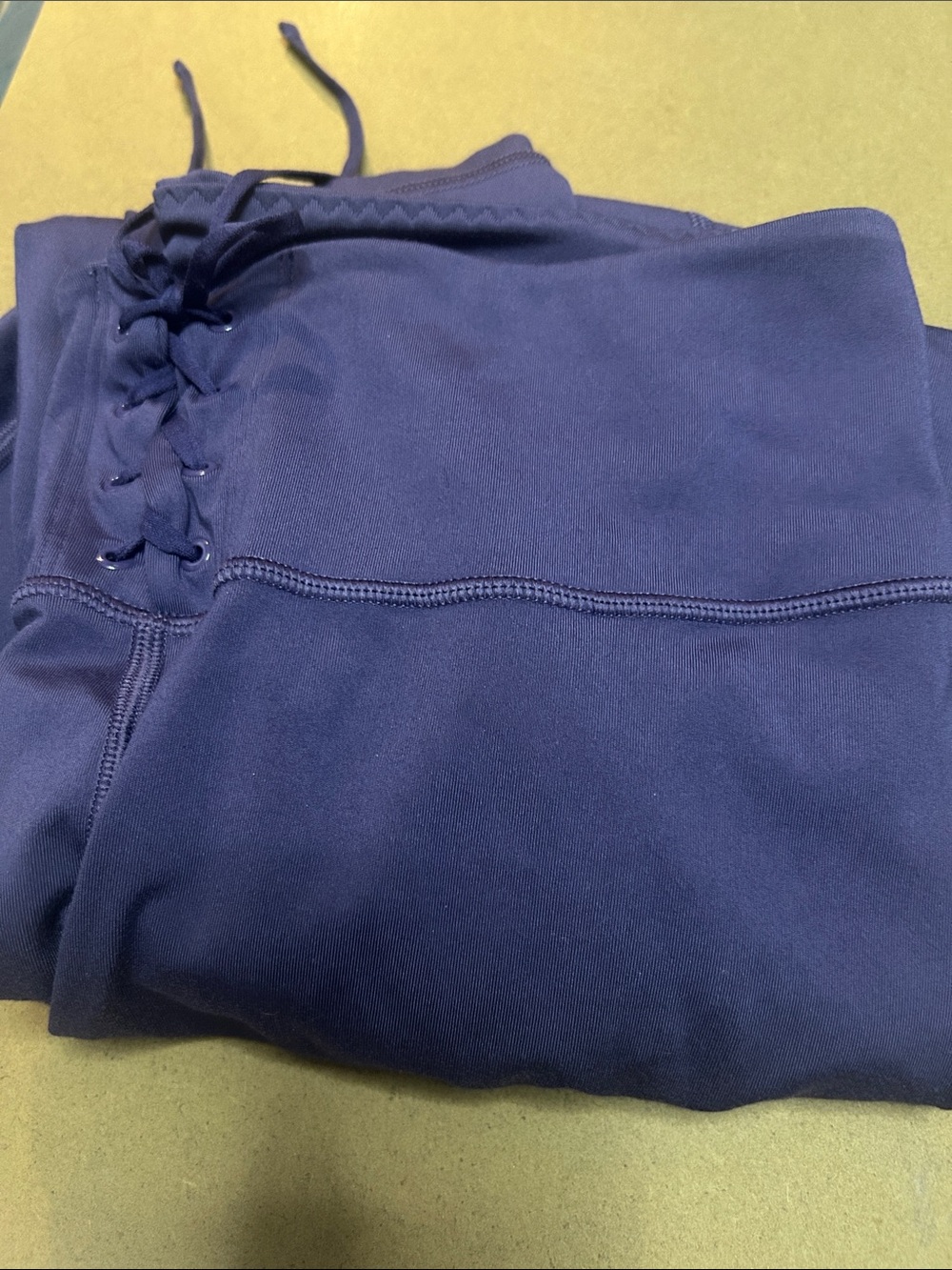 Victoria's Secret Navy Lace-Up Side Leggings